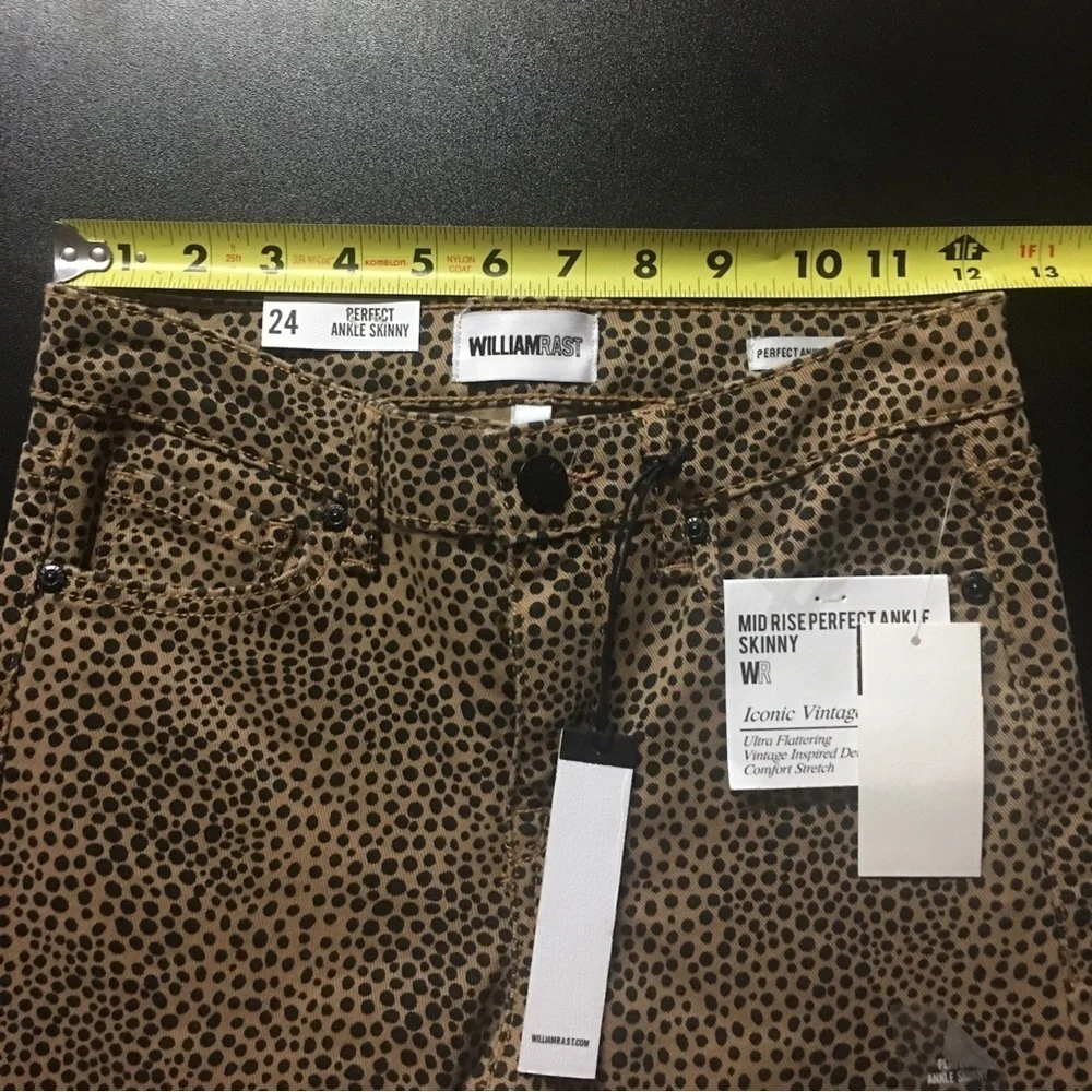 WILLIAM Rast Perfect Ankle Skinny Leopard Sz 24/0 - Picture 4 of 8